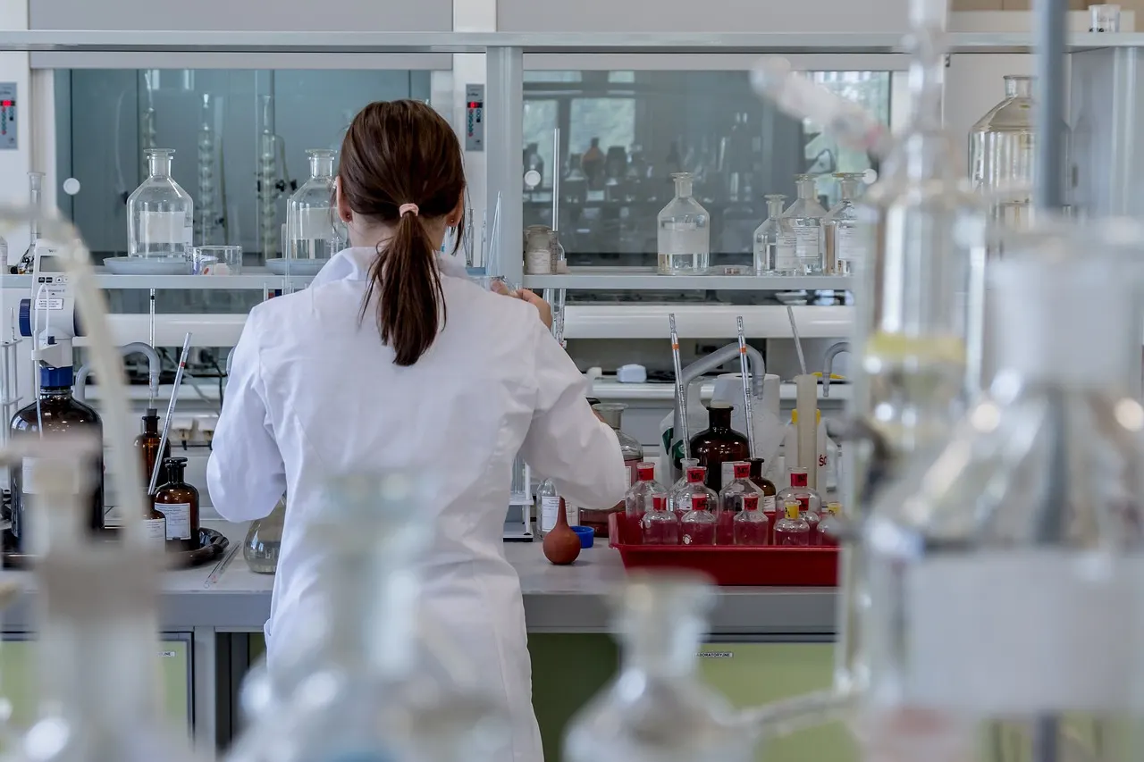 Laboratory researcher analyzing food additives
