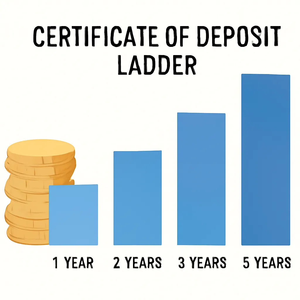 CD ladder strategy showing staggered maturities and yields