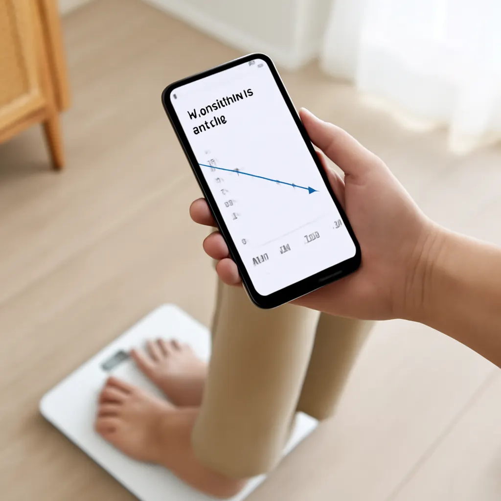 person checking a weekly weight trend chart during a weight loss plateau