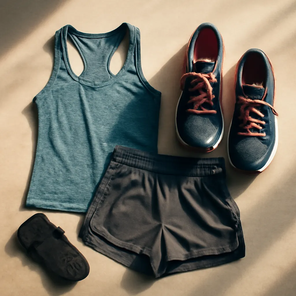 Workout clothes laid out the night before — the preparation habit that makes a workout habit stick