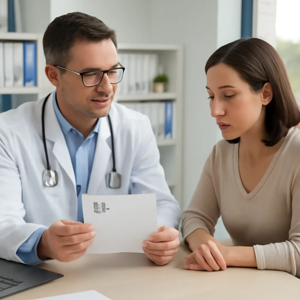 Doctor discussing prescription with patient
