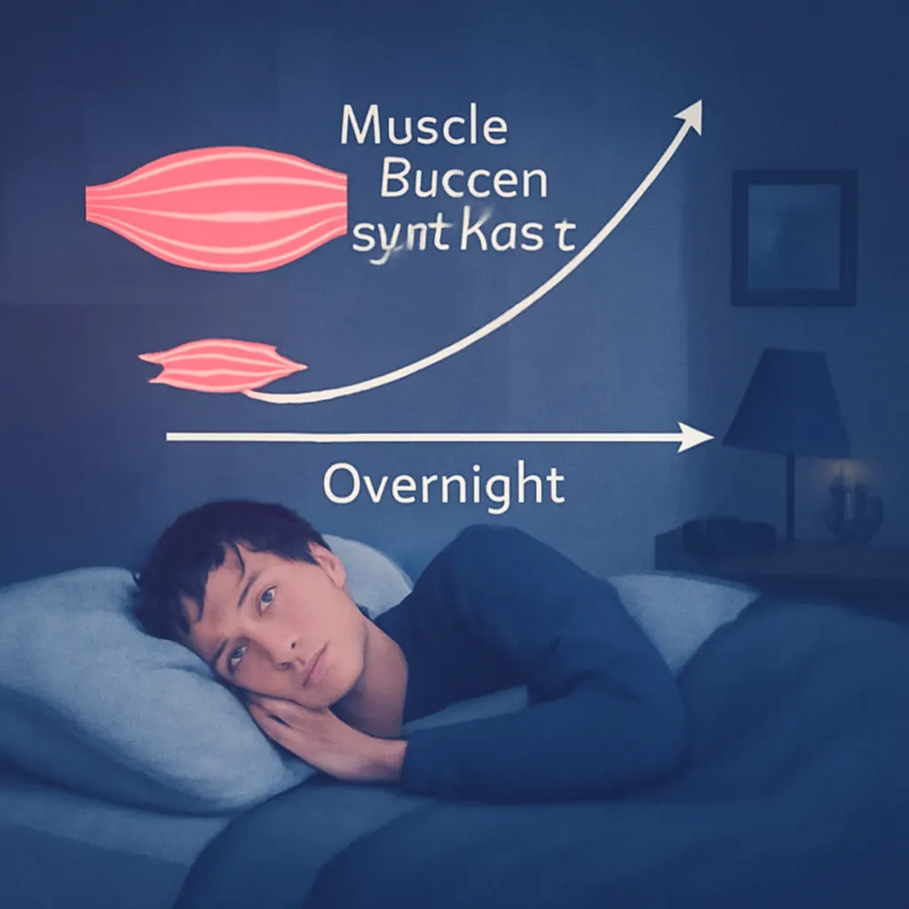 protein before bed supports overnight muscle protein synthesis