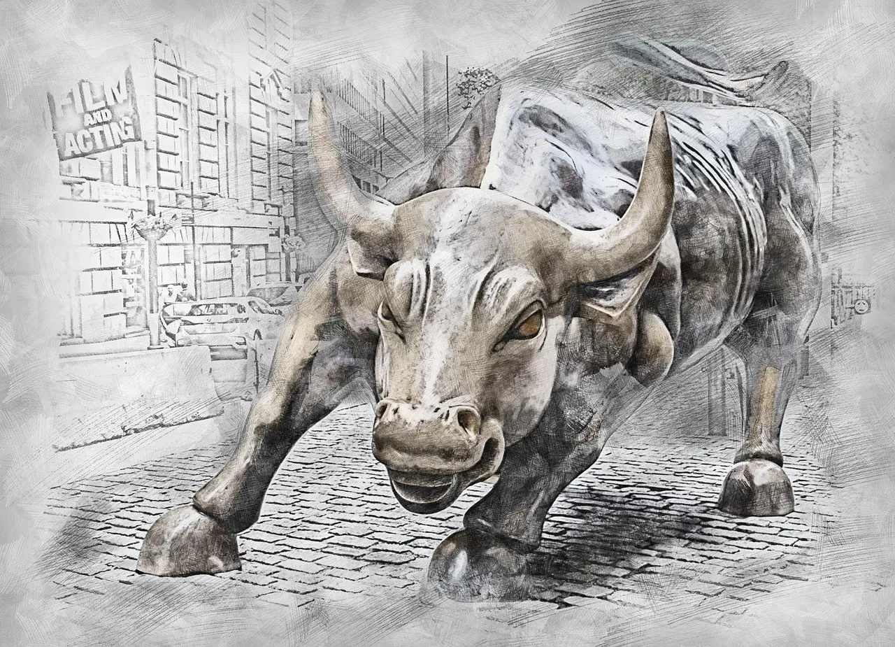 Stock market ticker displaying sharp declines in major semiconductor stocks